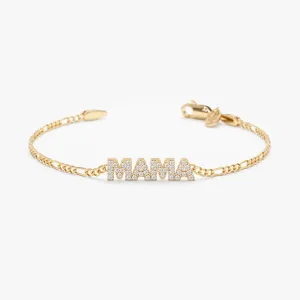 Custom Name Figaro Chain Bracelet, Angelina SARAHELISE
