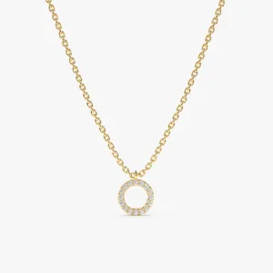 Dainty Circle Of Life Diamond Necklace, Lola SARAHELISE