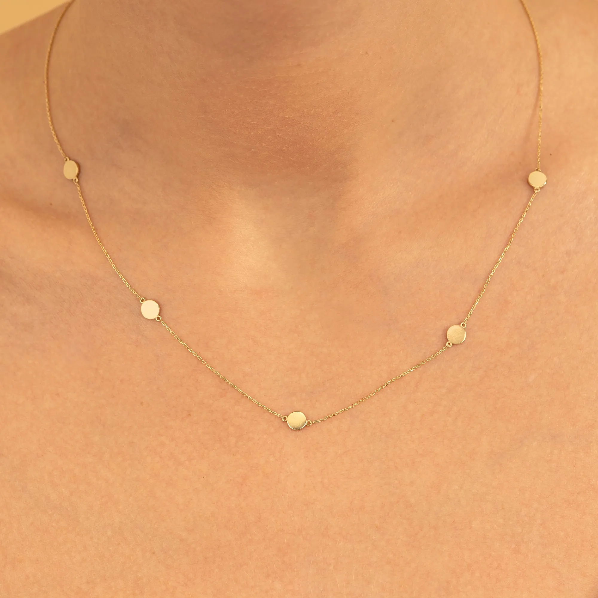 Dainty Coin Station Necklace, Cindra SARAHELISE