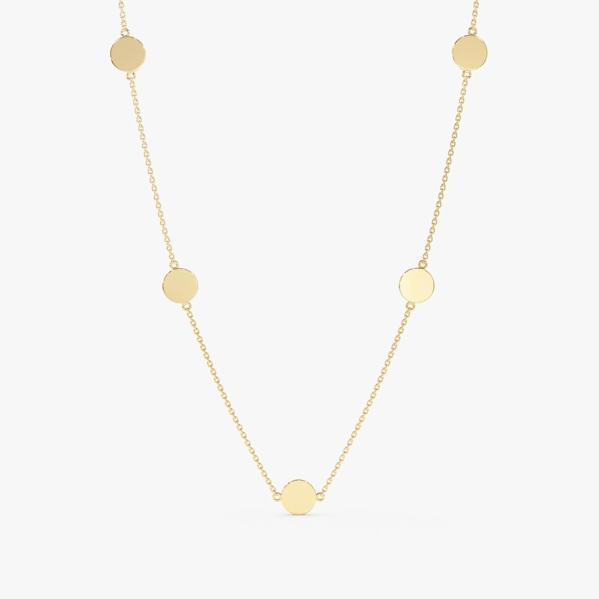 Dainty Coin Station Necklace, Cindra SARAHELISE