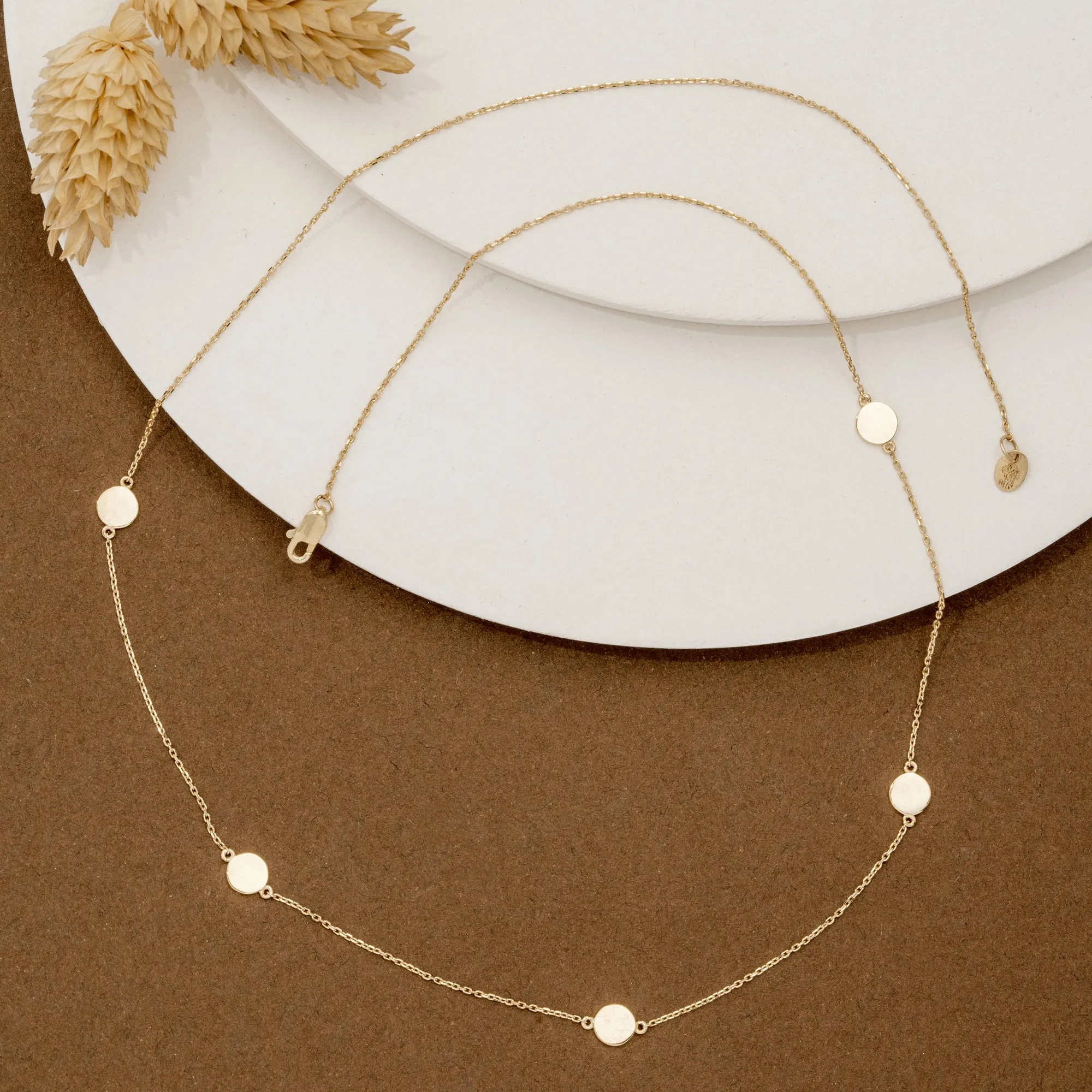Dainty Coin Station Necklace, Cindra SARAHELISE