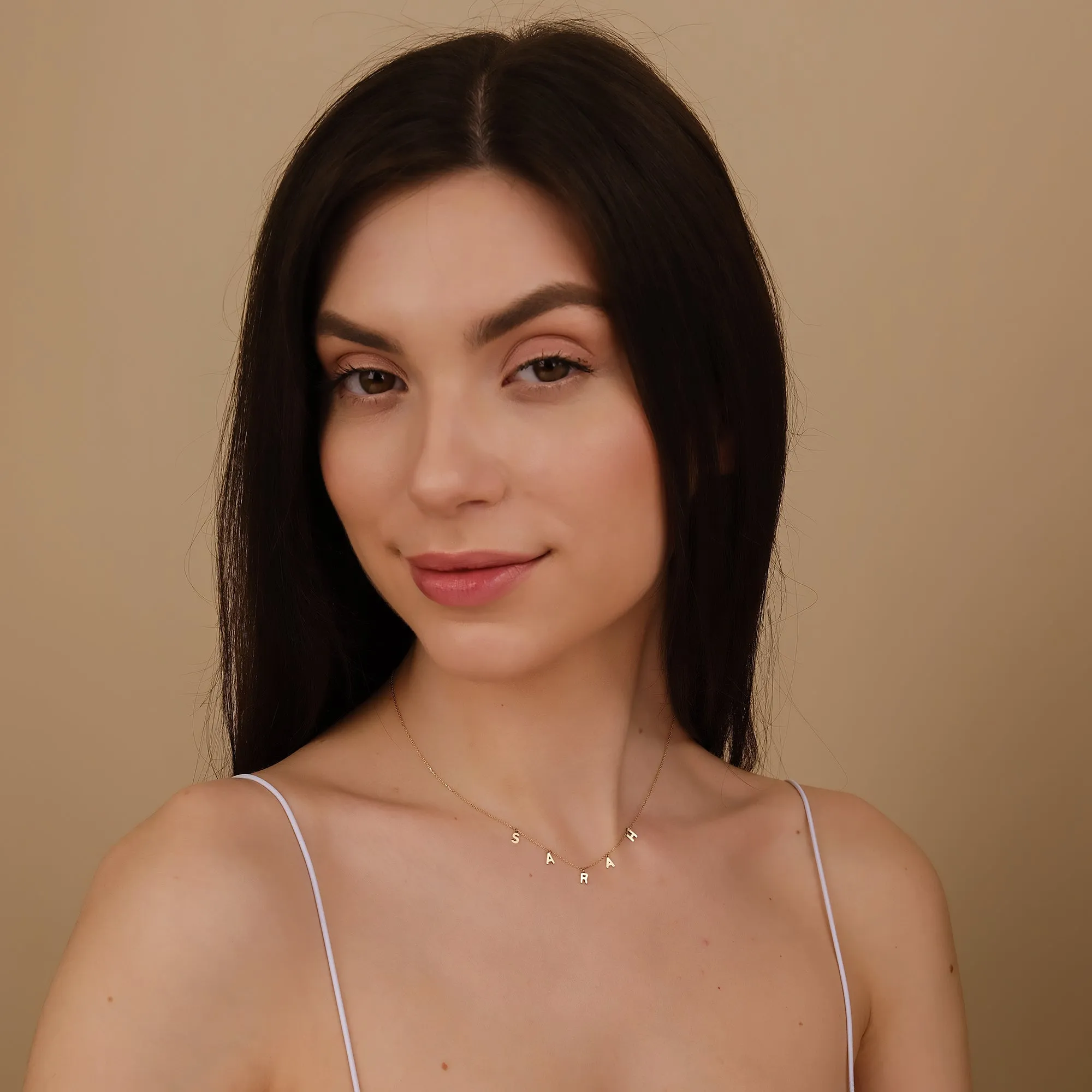 Dainty Dangling Letter Necklace, Shonda SARAHELISE