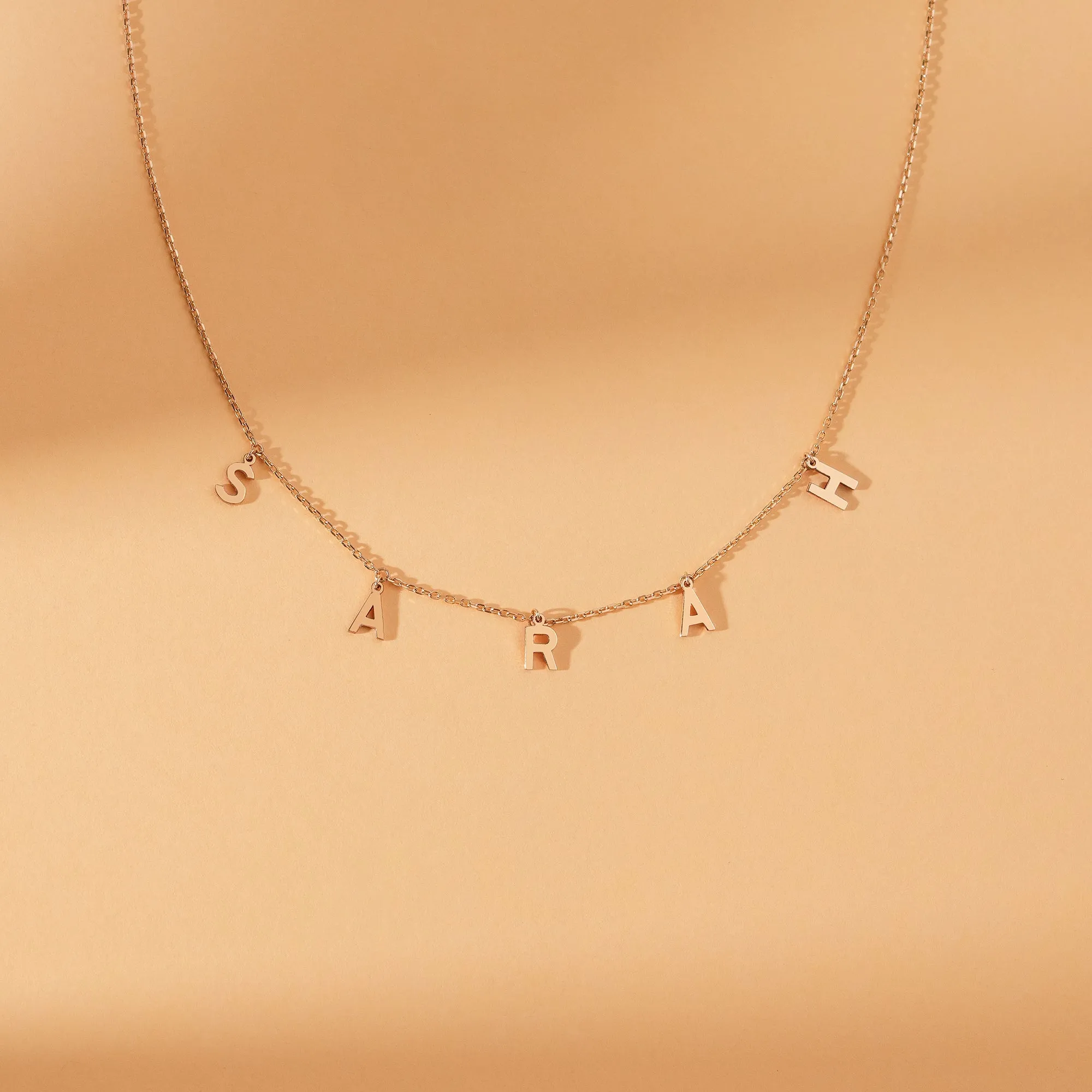 Dainty Dangling Letter Necklace, Shonda SARAHELISE