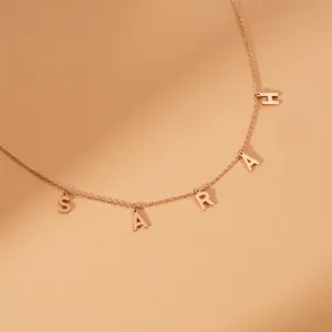 Dainty Dangling Letter Necklace, Shonda SARAHELISE