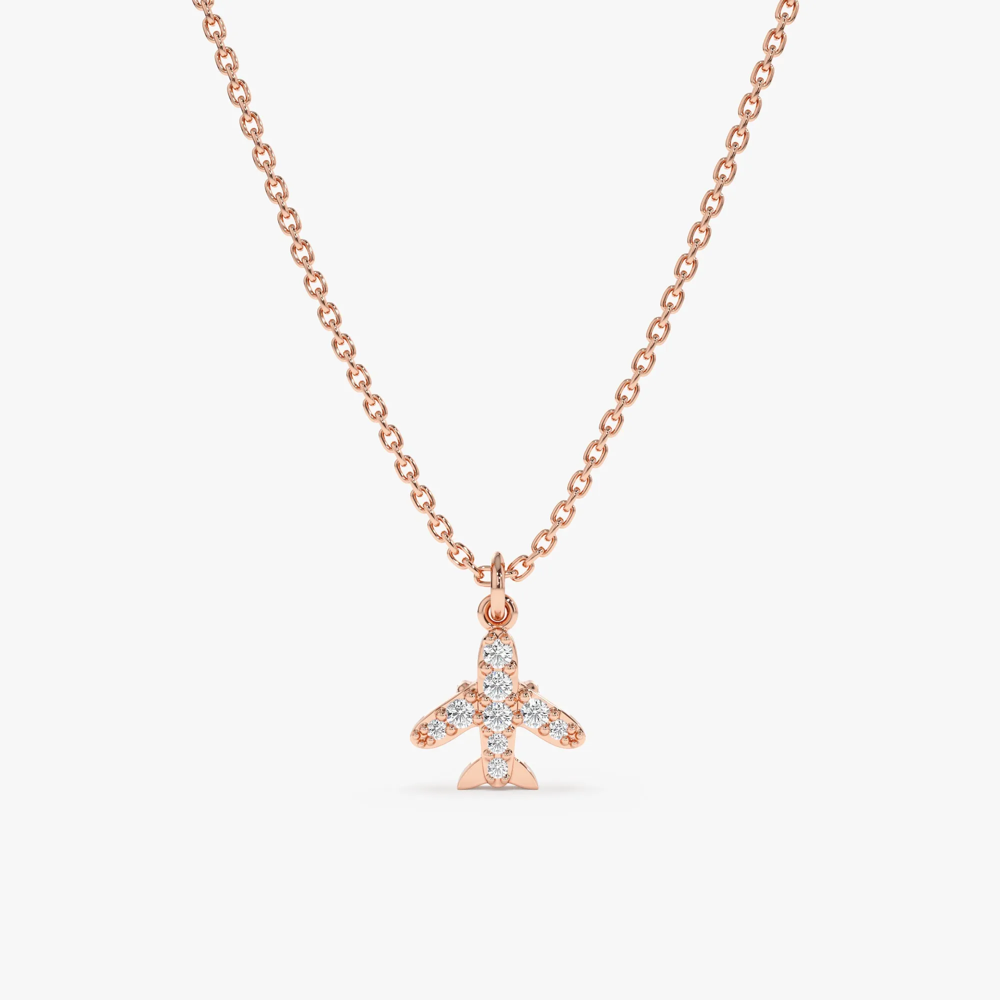 Dainty Diamond Airplane Necklace, Aria SARAHELISE