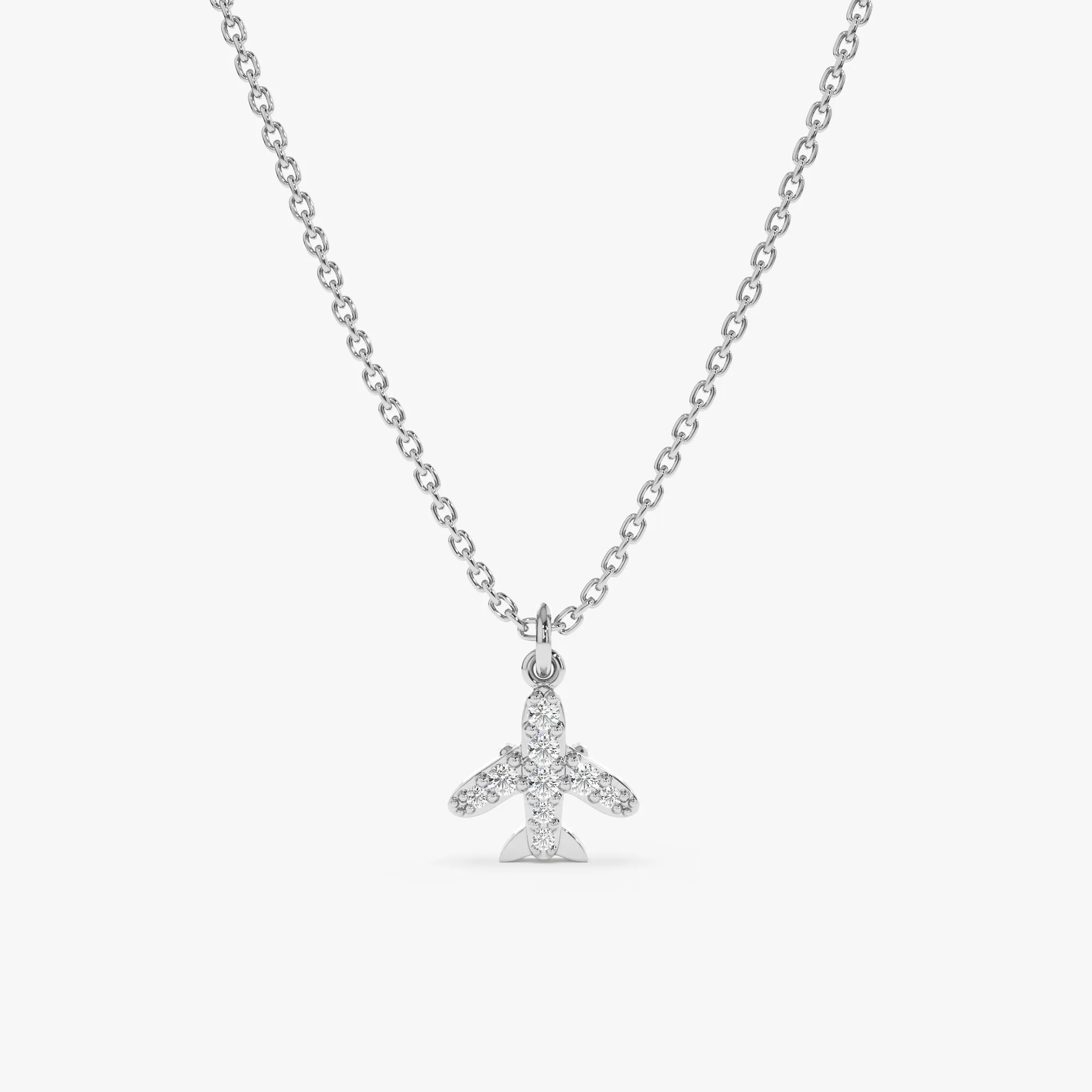 Dainty Diamond Airplane Necklace, Aria SARAHELISE