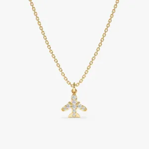 Dainty Diamond Airplane Necklace, Aria SARAHELISE