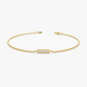 Dainty Diamond Bar Bracelet, Paula SARAHELISE