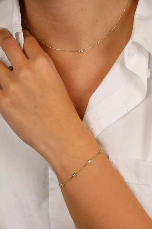 Dainty Diamond By the Yard Bracelet - 0.25ctw, Tanya SARAHELISE