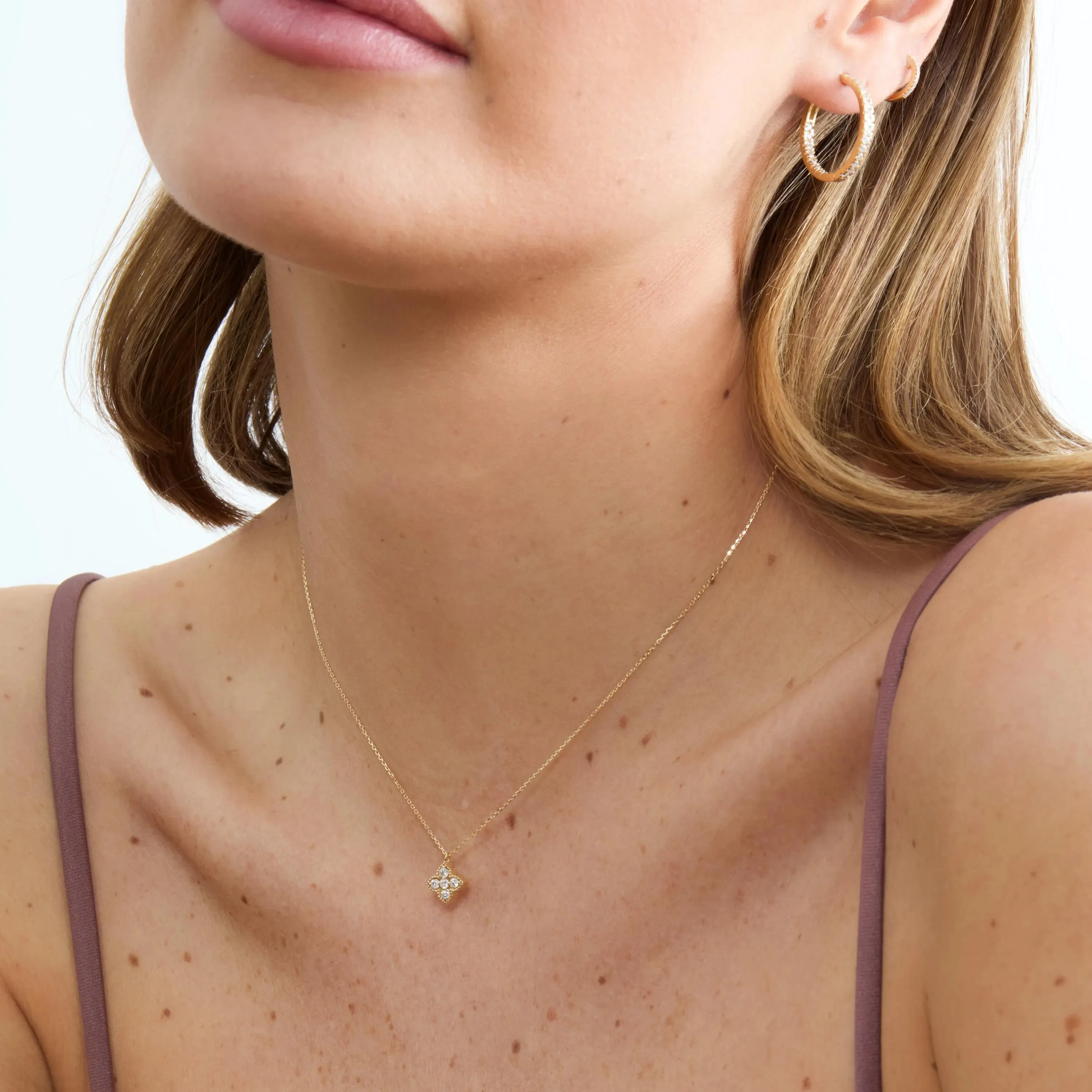 Dainty Diamond Clover Necklace, Giuliana SARAHELISE