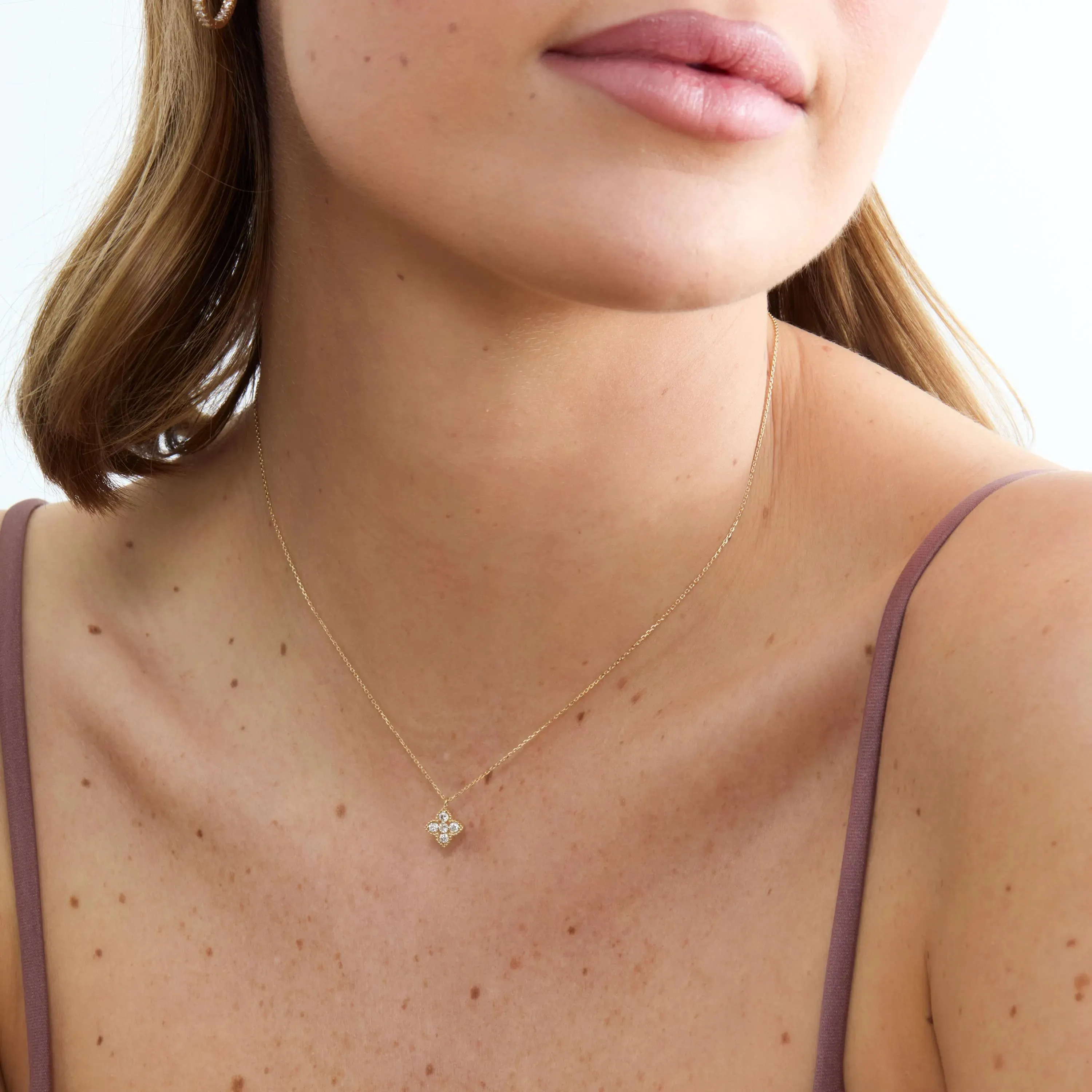 Dainty Diamond Clover Necklace, Giuliana SARAHELISE