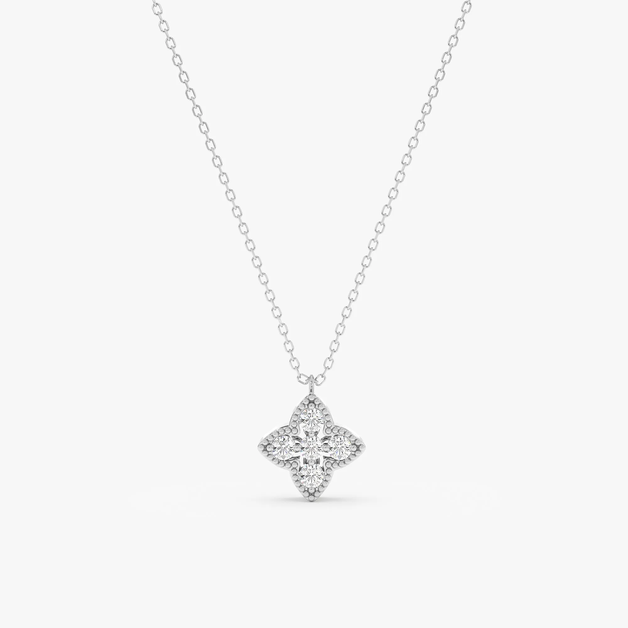 Dainty Diamond Clover Necklace, Giuliana SARAHELISE