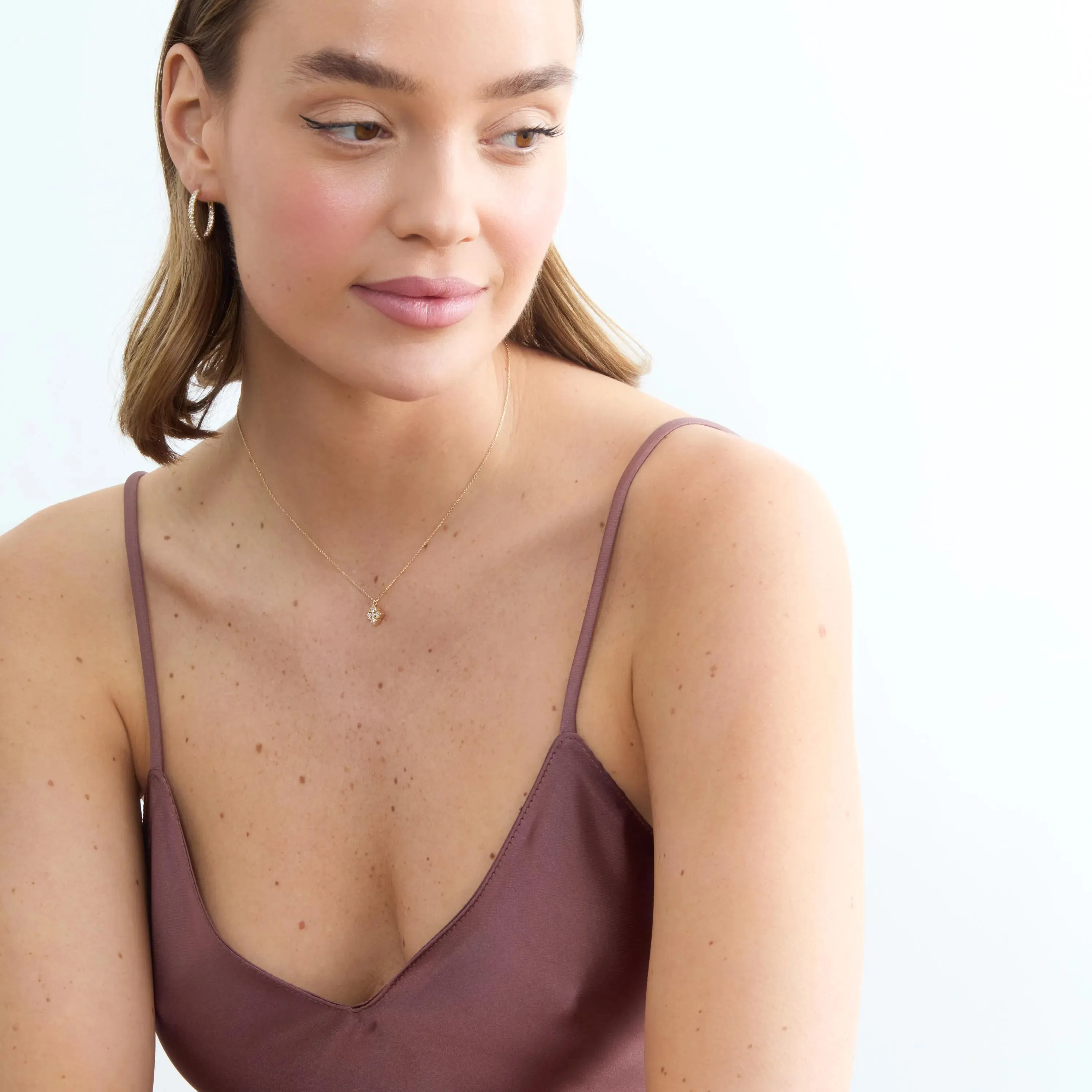 Dainty Diamond Clover Necklace, Giuliana SARAHELISE