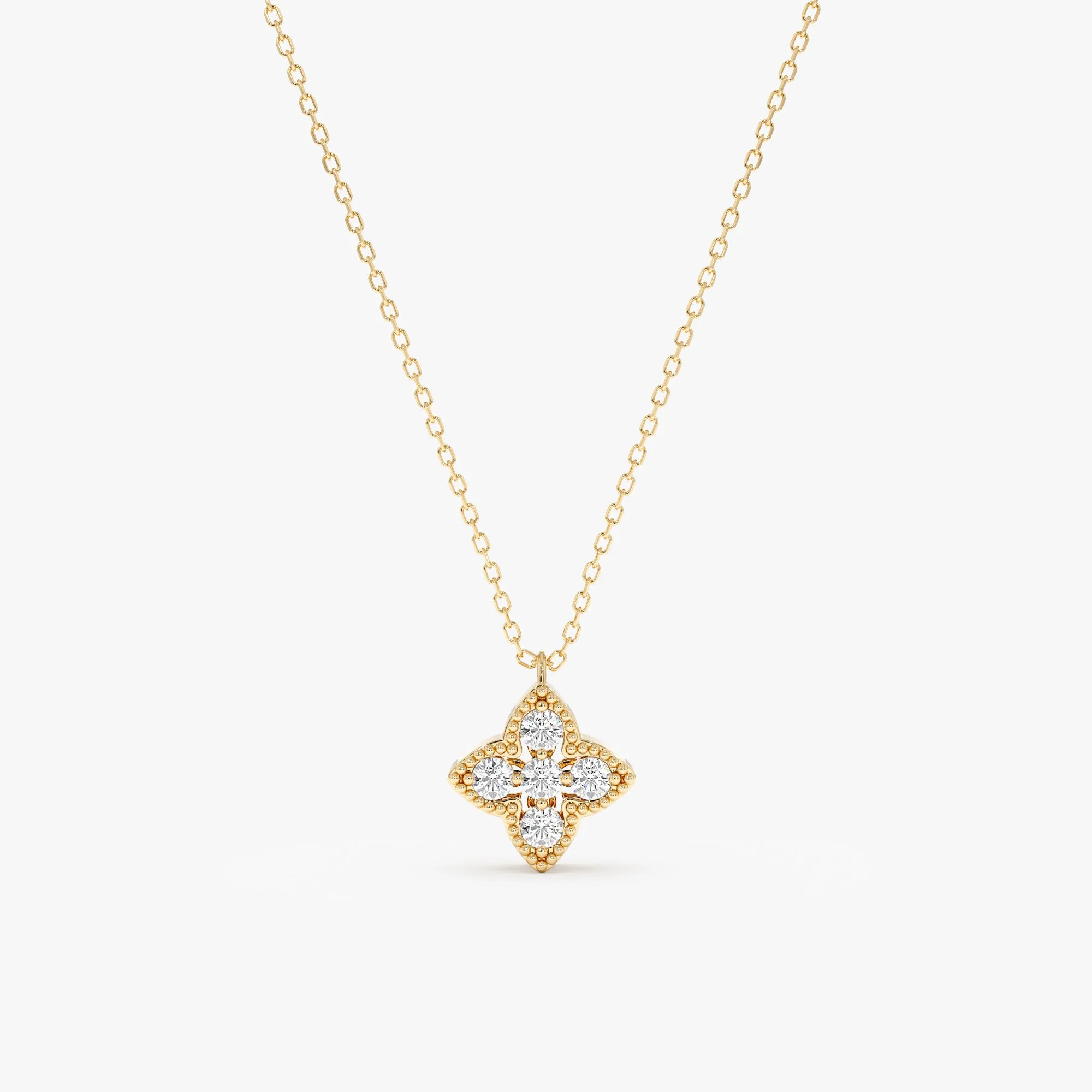 Dainty Diamond Clover Necklace, Giuliana SARAHELISE