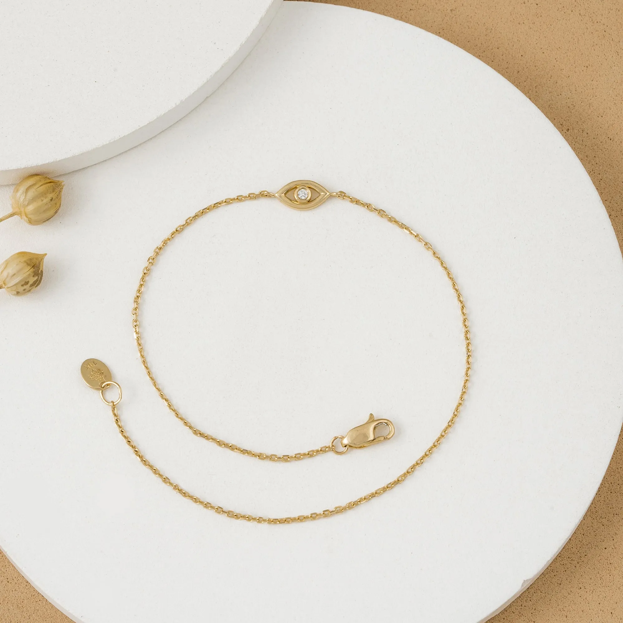 Dainty Diamond Eye Bracelet, Elena SARAHELISE