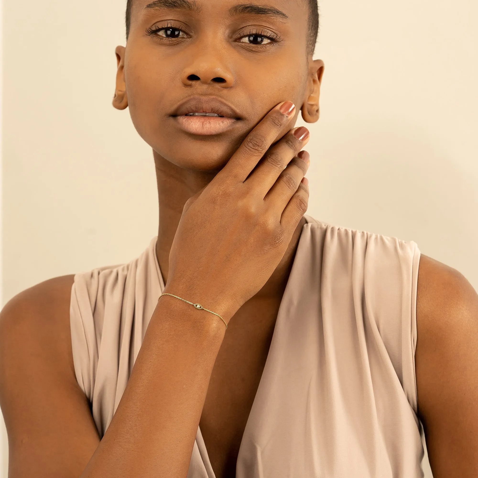 Dainty Diamond Eye Bracelet, Elena SARAHELISE