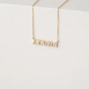 Dainty Diamond Name Necklace, Linda SARAHELISE