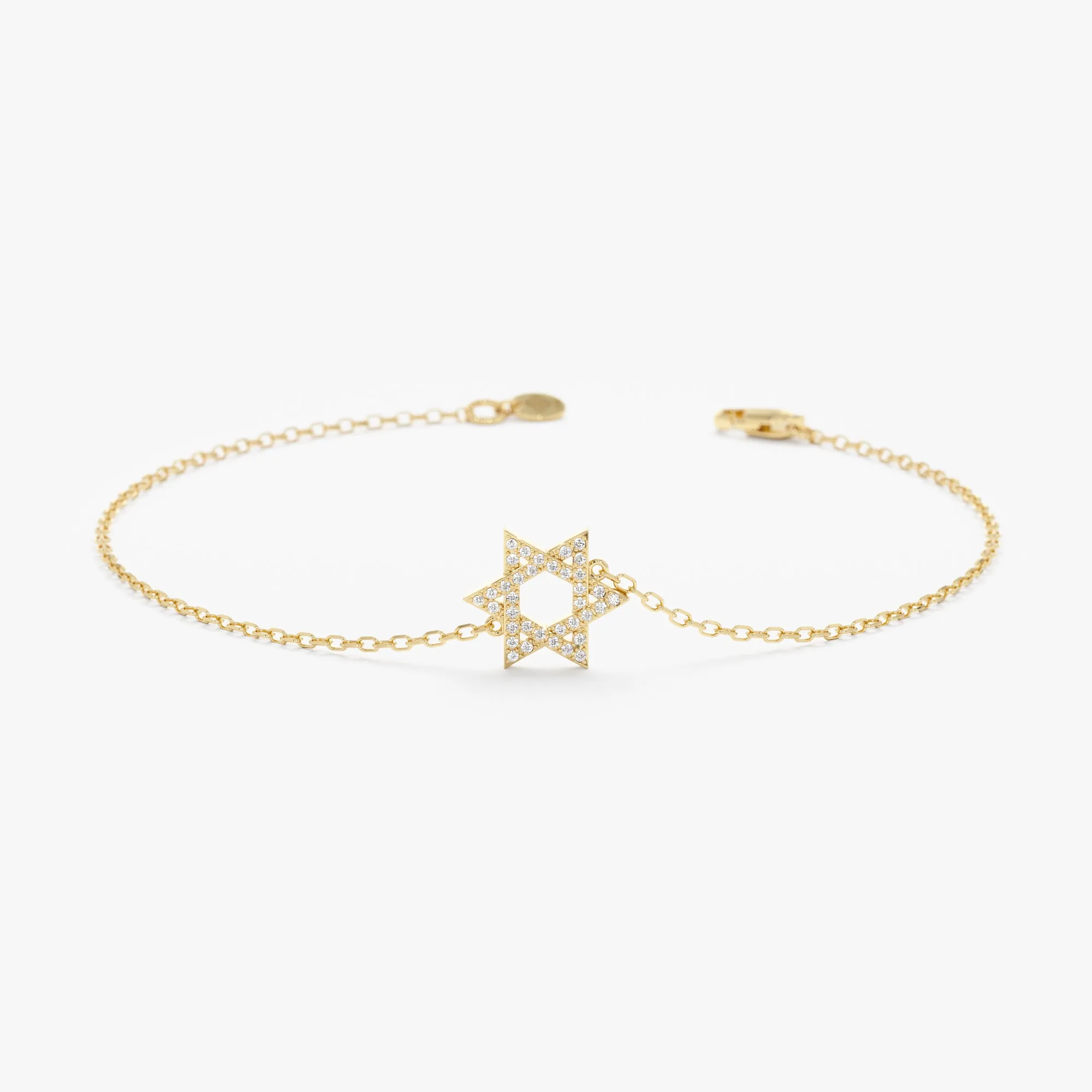 Dainty Diamond Star of David Bracelet, Bia SARAHELISE
