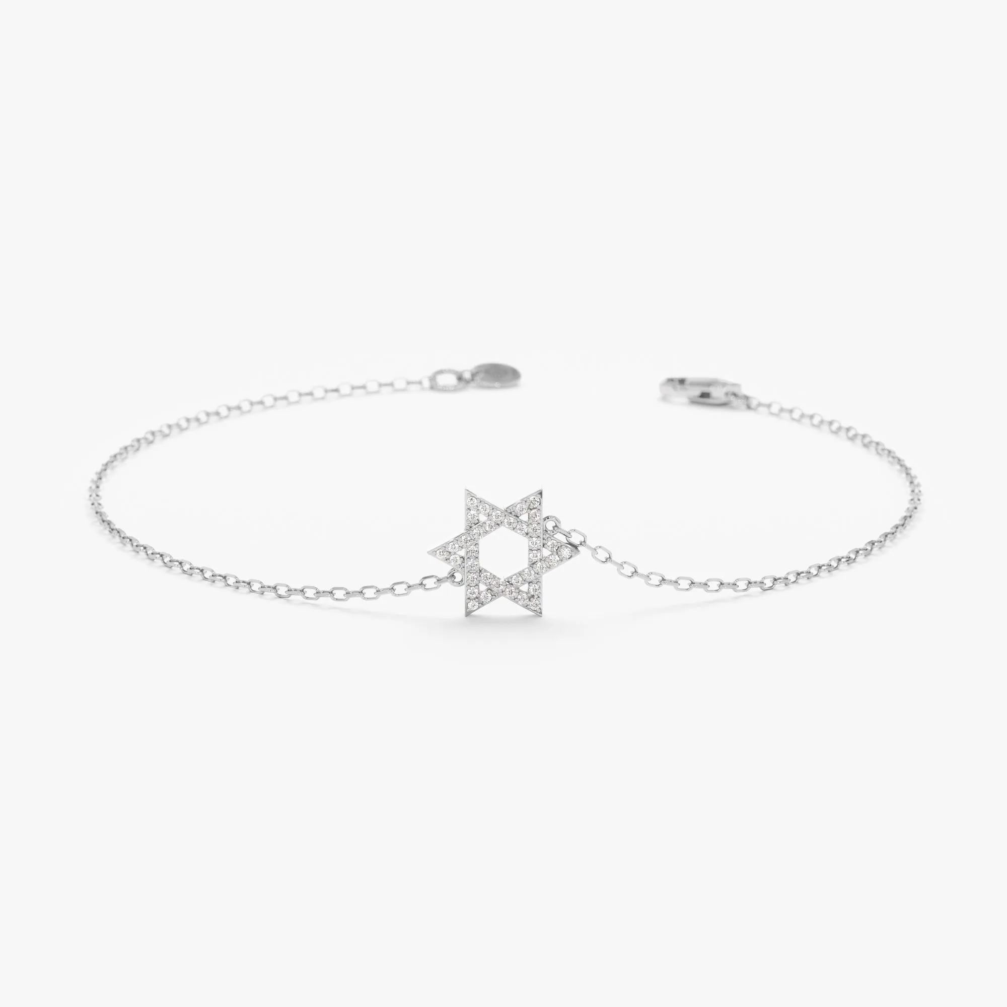 Dainty Diamond Star of David Bracelet, Bia SARAHELISE