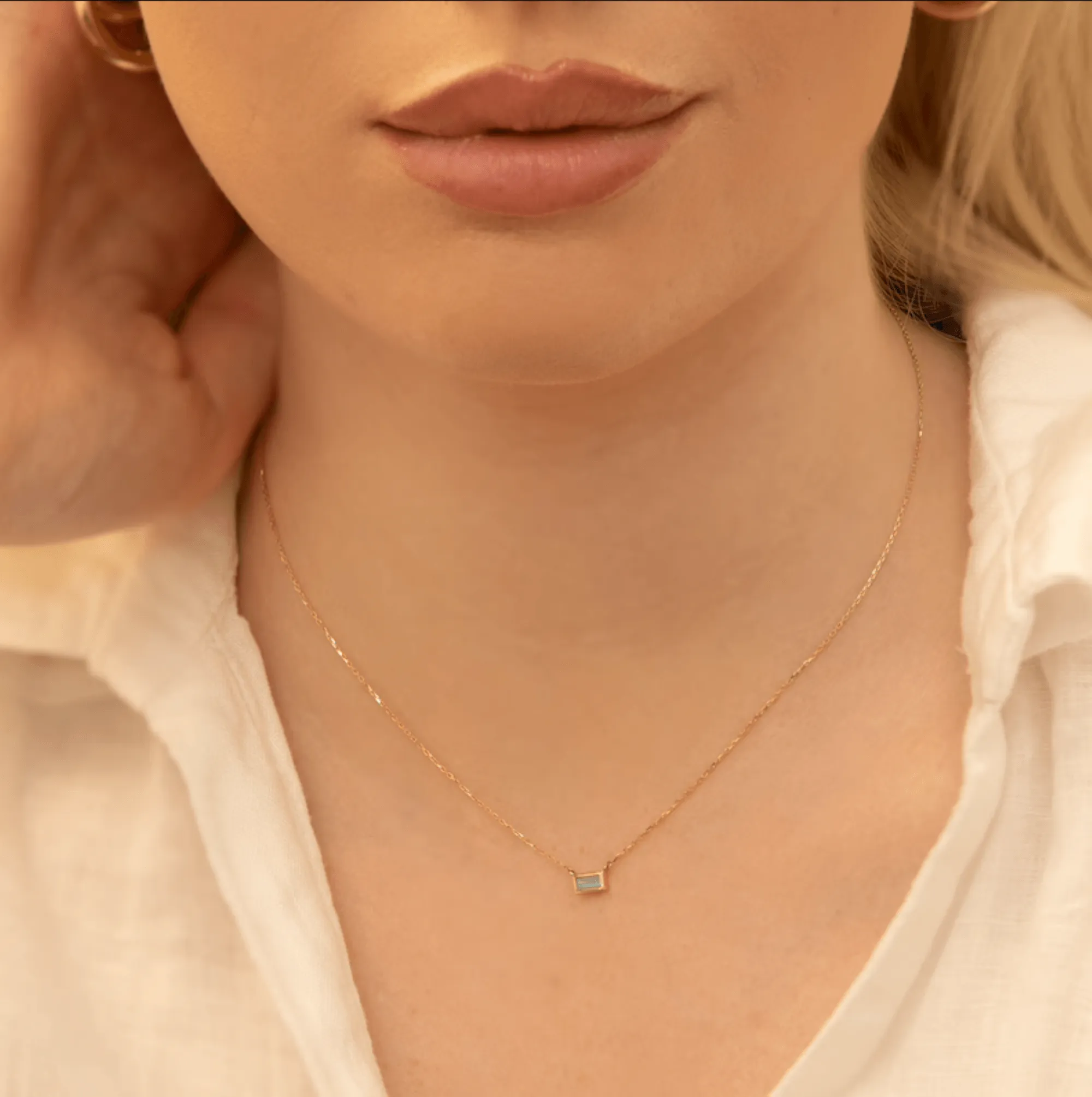 Dainty Labradorite Necklace, Teresa SARAHELISE