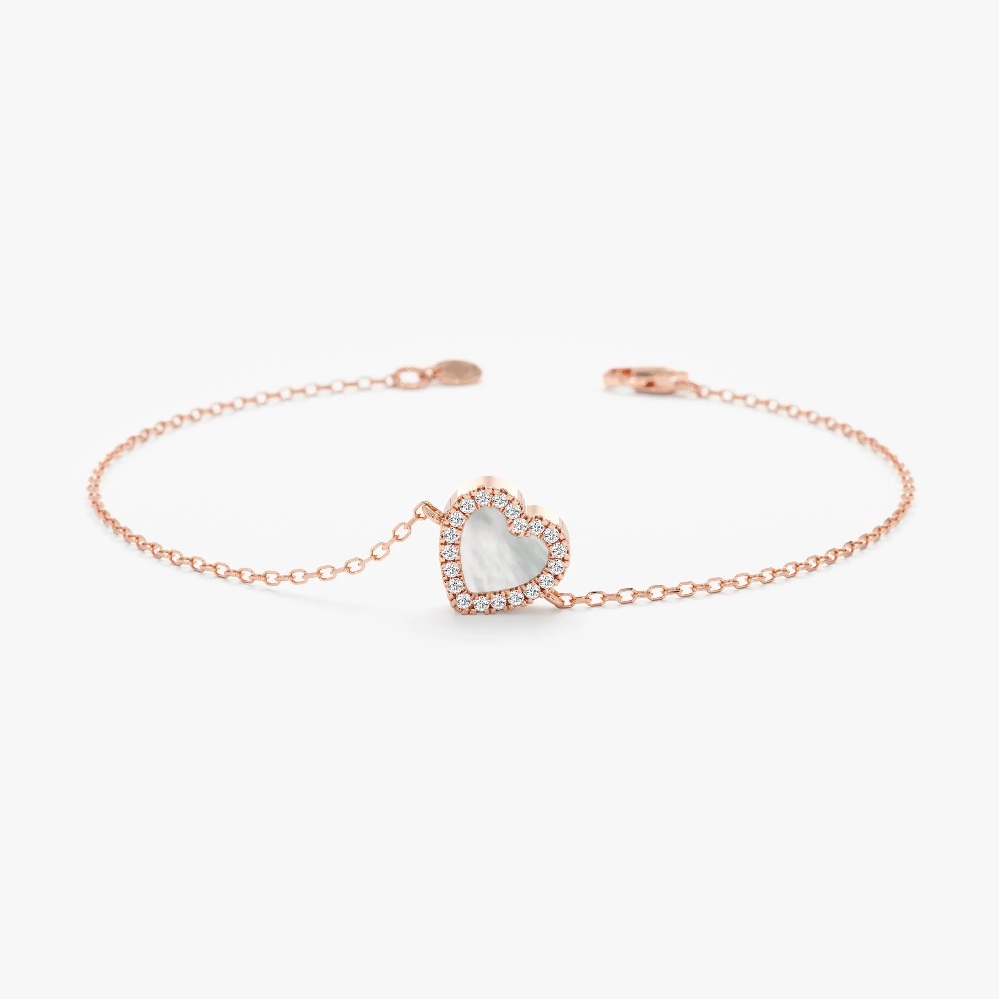 Dainty Pearl Heart Bracelet, Zhuri SARAHELISE