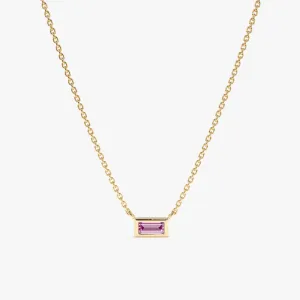 Dainty Pink Sapphire Necklace, Teresa SARAHELISE