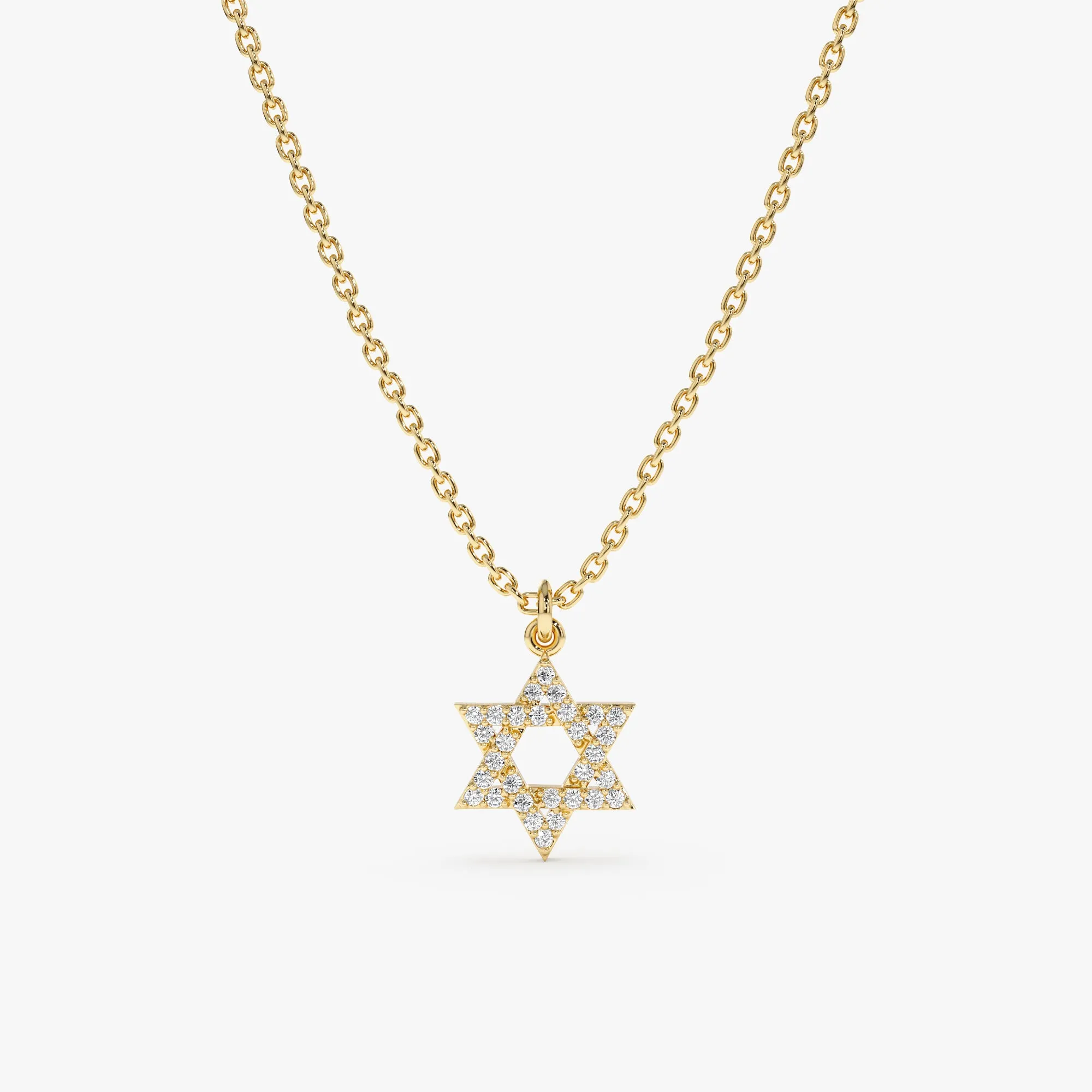 Dainty Star of David Charm Necklace, Bia SARAHELISE