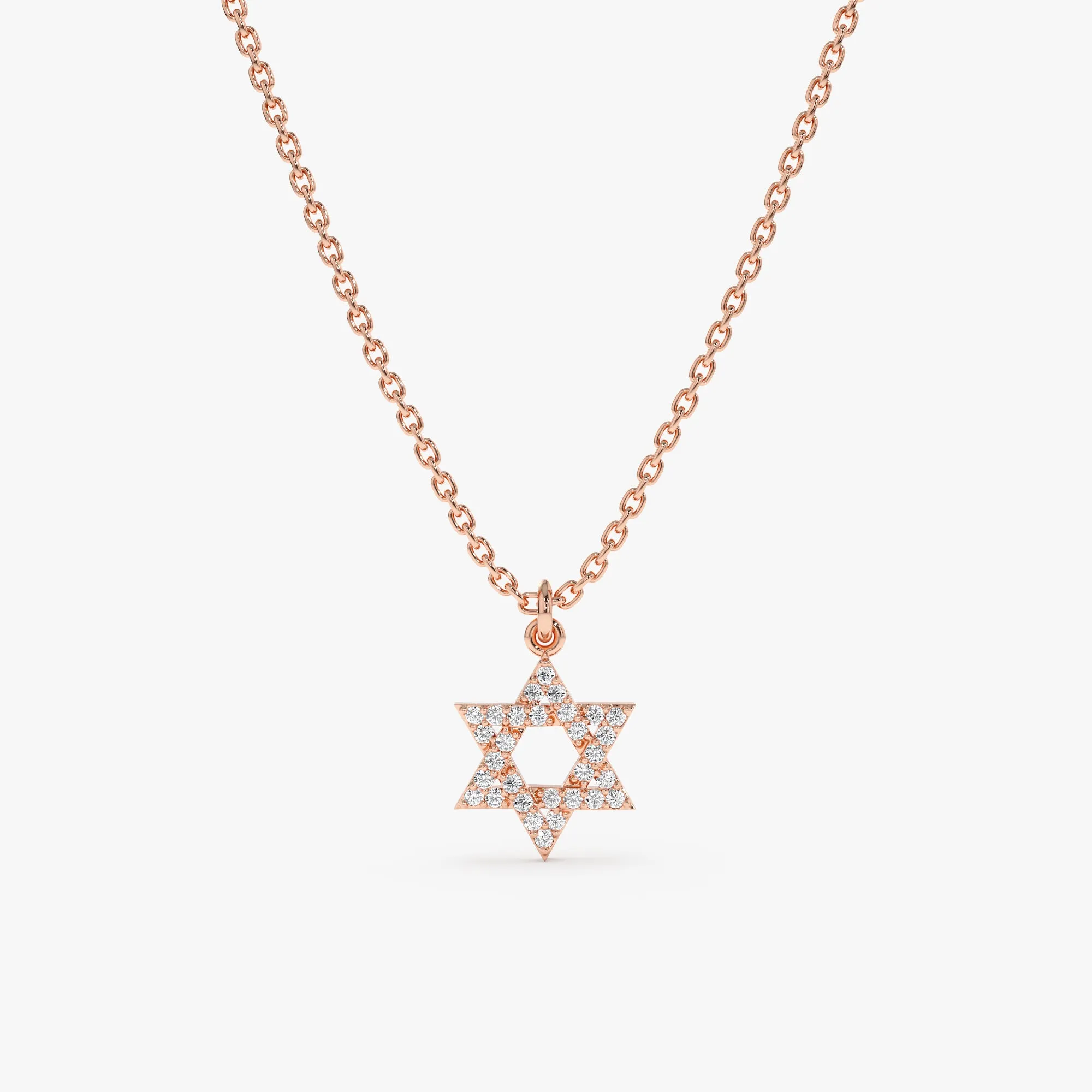 Dainty Star of David Charm Necklace, Bia SARAHELISE