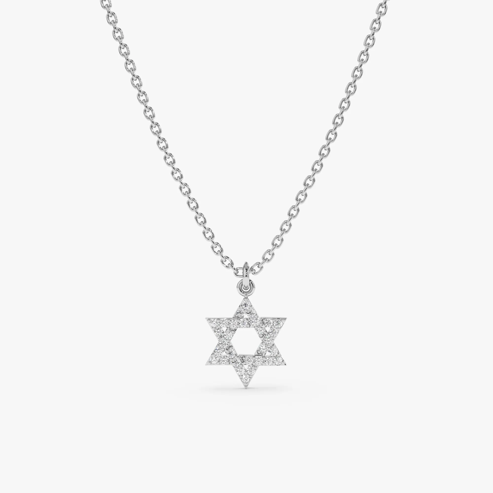 Dainty Star of David Charm Necklace, Bia SARAHELISE