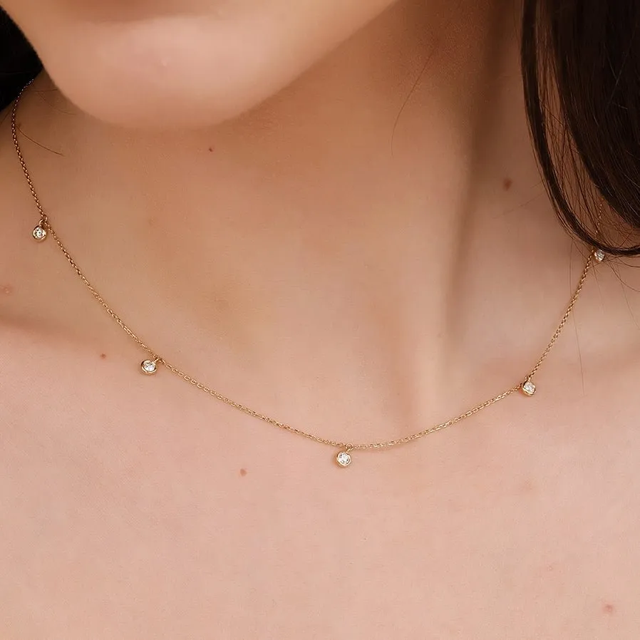 Dangle Diamond By the Yard Necklace, Isabella SARAHELISE