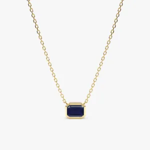 Dark Blue Sapphire Necklace, Luisa SARAHELISE