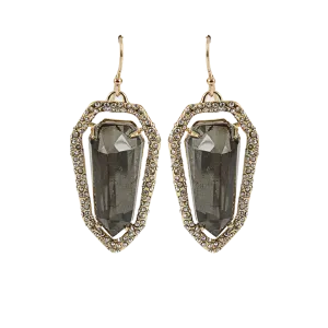 Delano Long Shield Earrings
