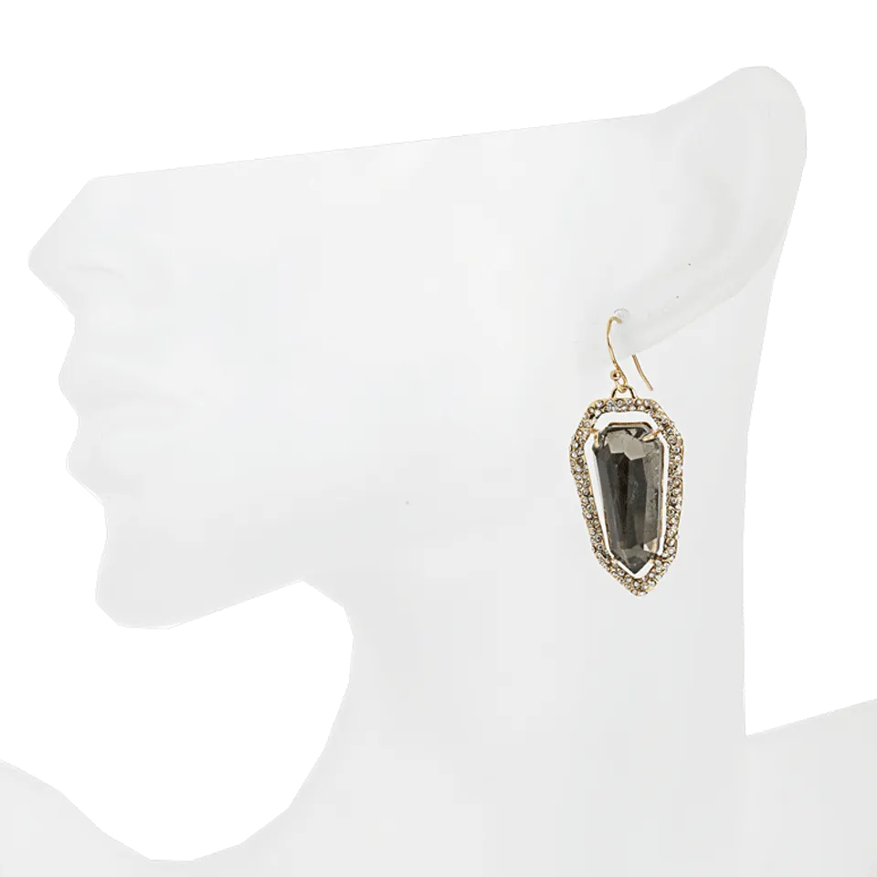 Delano Long Shield Earrings