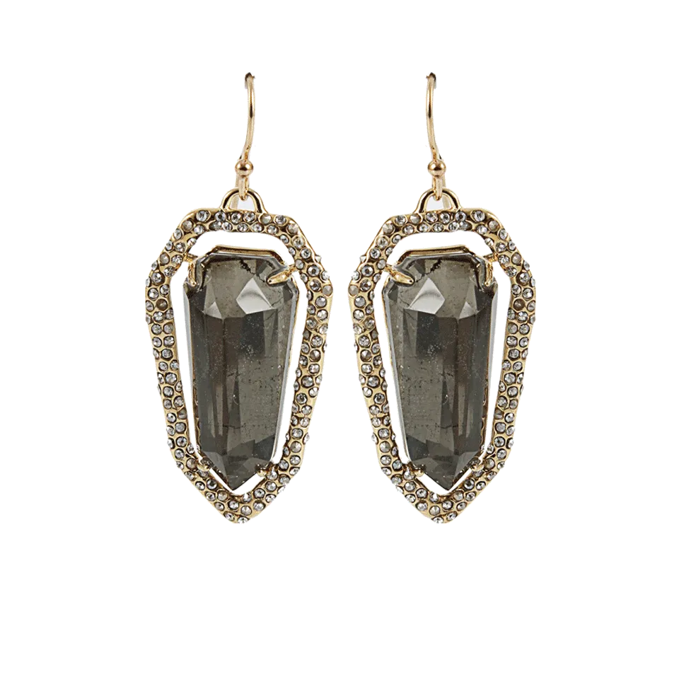 Delano Long Shield Earrings