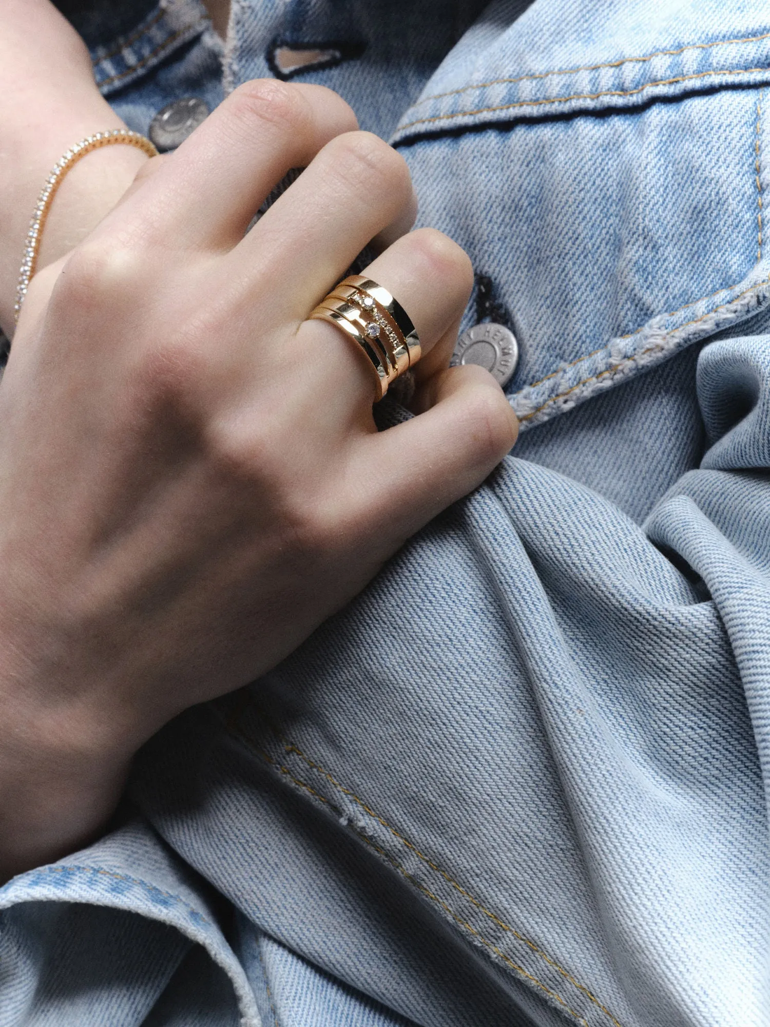 Diamond 0.11 14K Gold, Whitegold or Rosegold Ring w. Diamonds