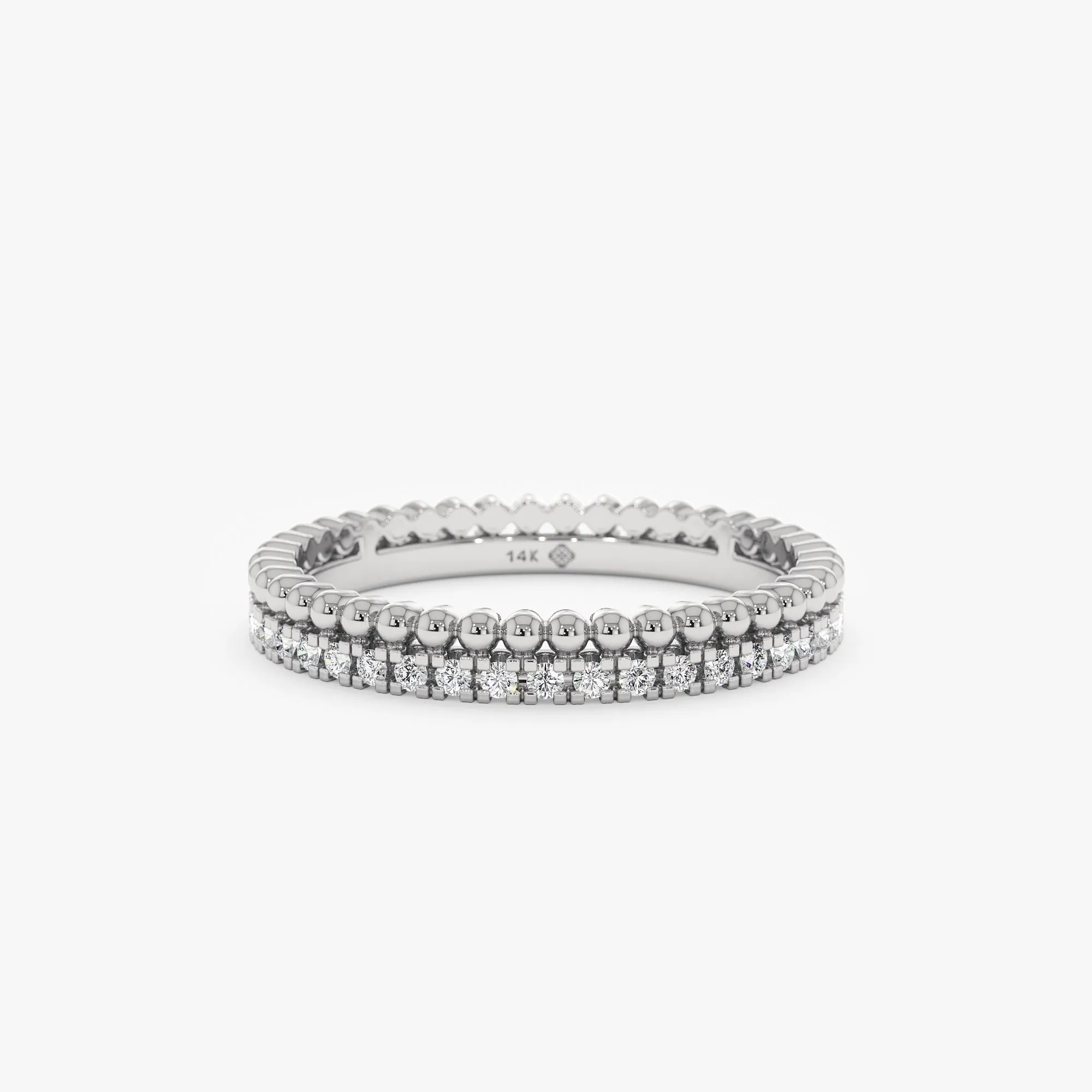 Diamond & Bead Full Eternity Ring, Cassie SARAHELISE