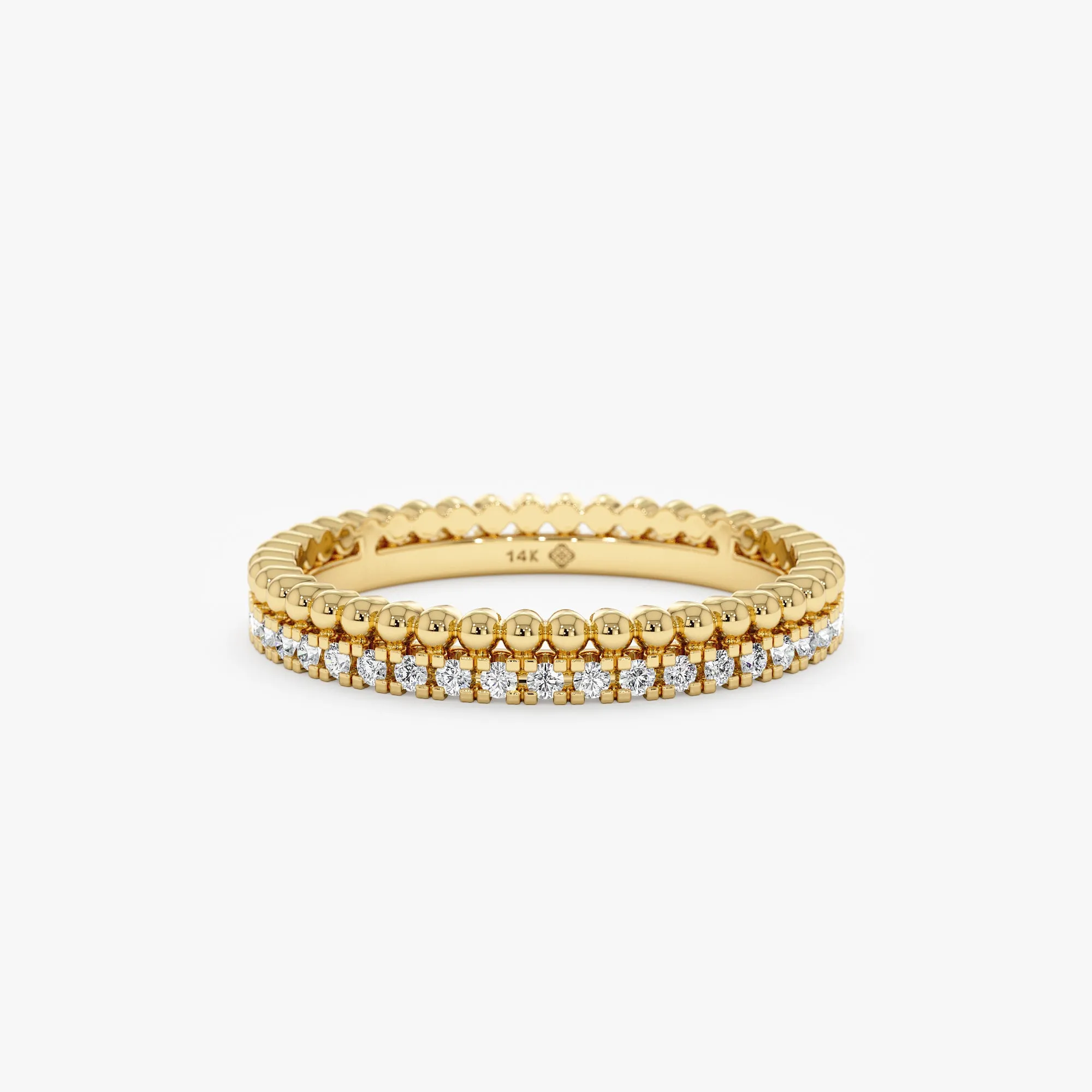 Diamond & Bead Full Eternity Ring, Cassie SARAHELISE