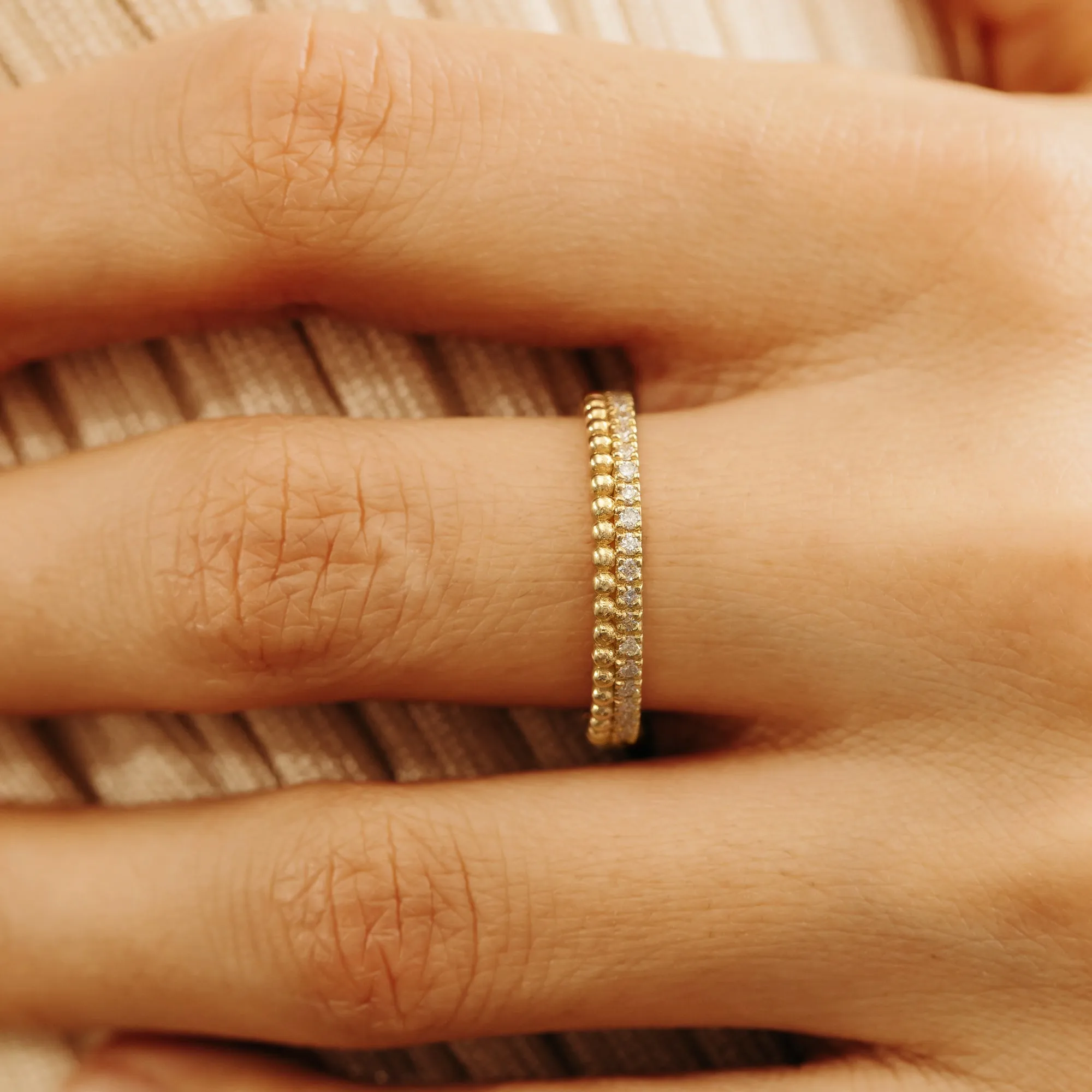 Diamond & Bead Full Eternity Ring, Cassie SARAHELISE