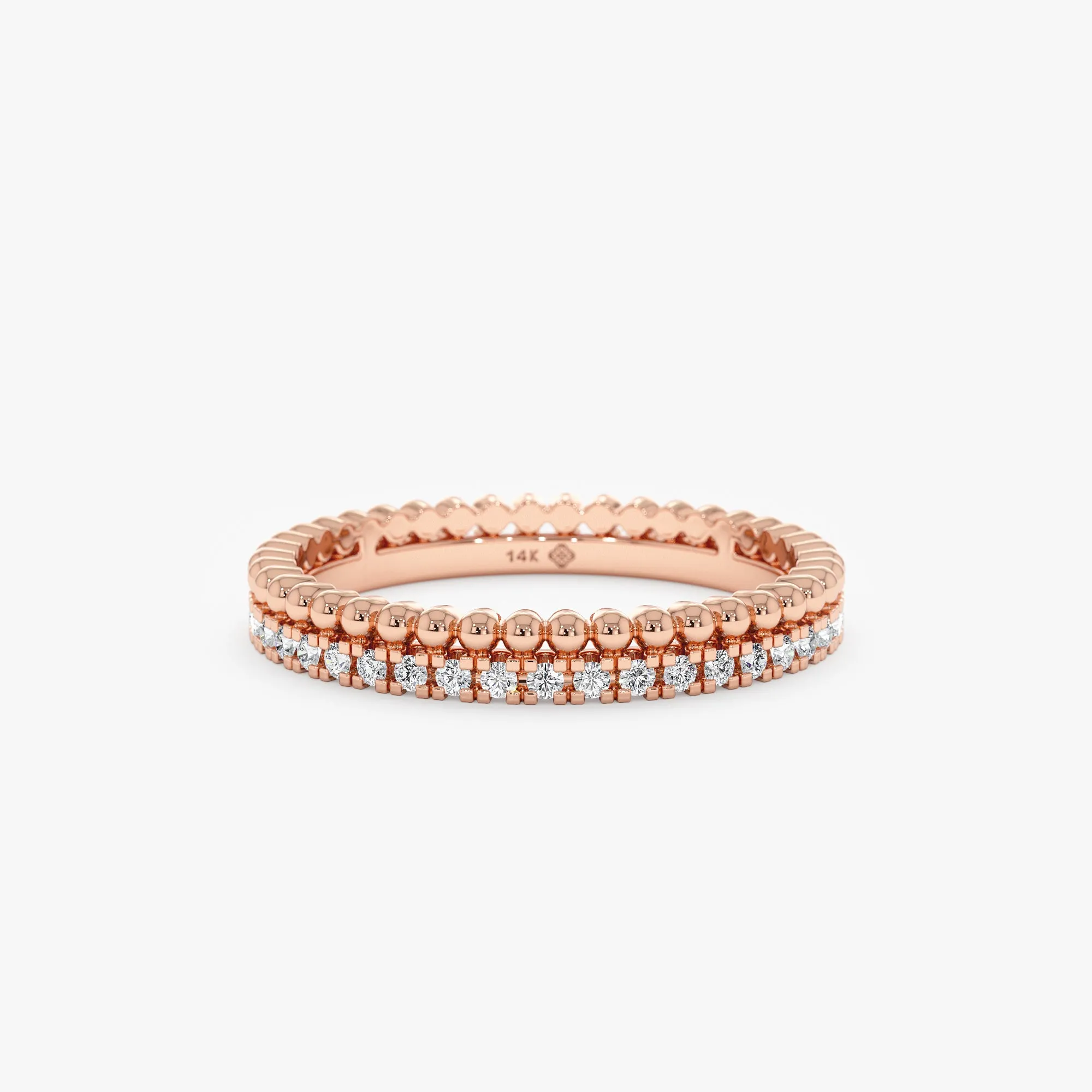 Diamond & Bead Full Eternity Ring, Cassie SARAHELISE