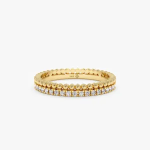 Diamond & Bead Full Eternity Ring, Cassie SARAHELISE