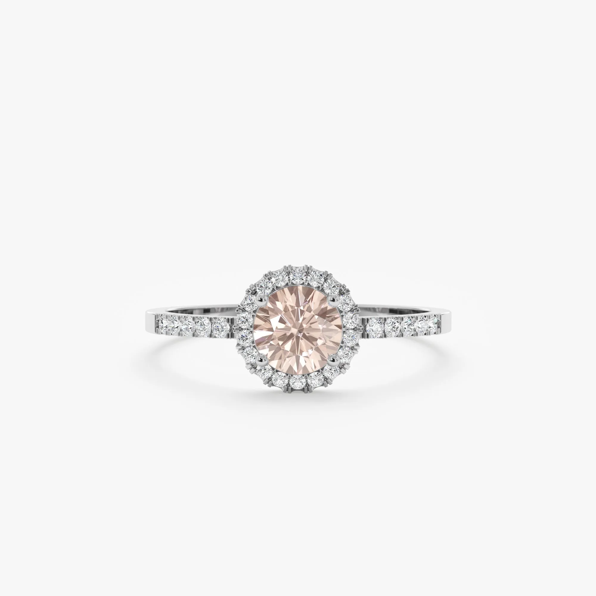 Diamond & Morganite Engagement Ring, Audrey SARAHELISE