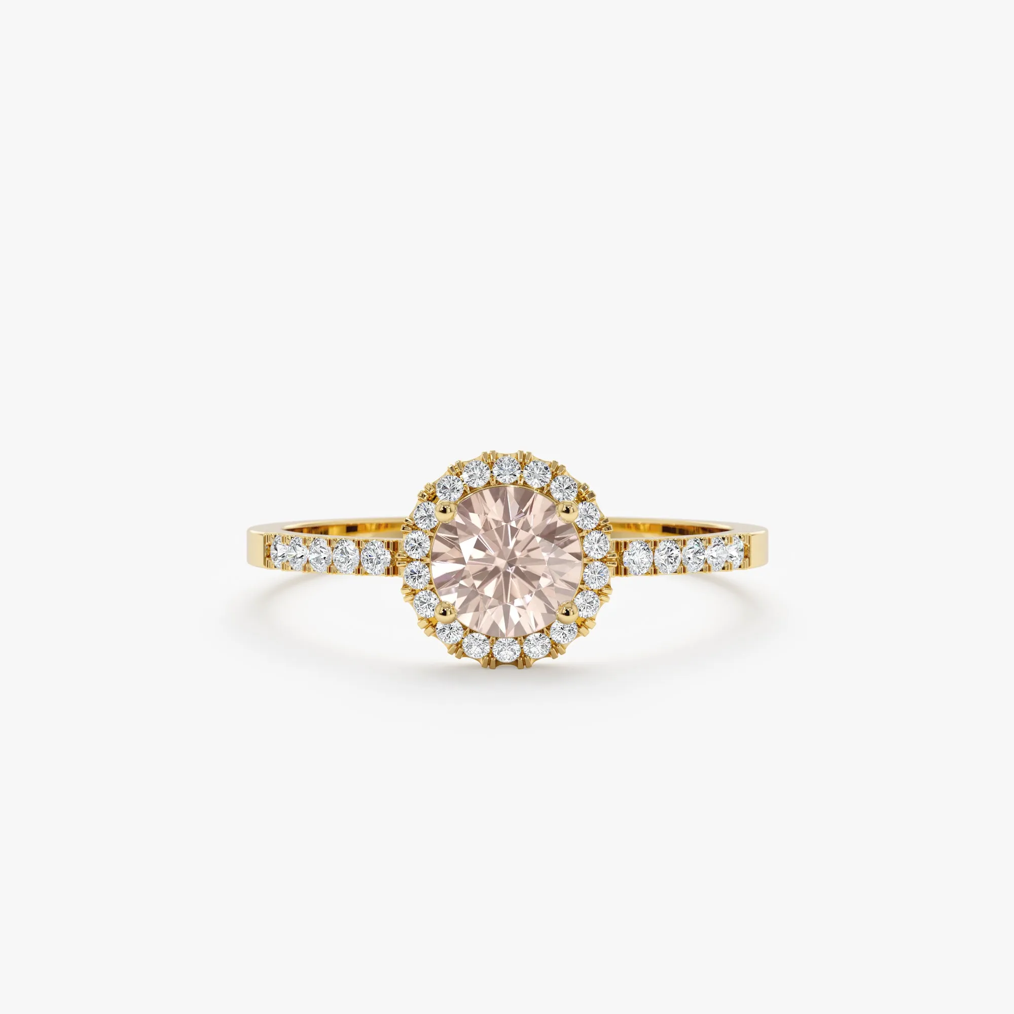 Diamond & Morganite Engagement Ring, Audrey SARAHELISE