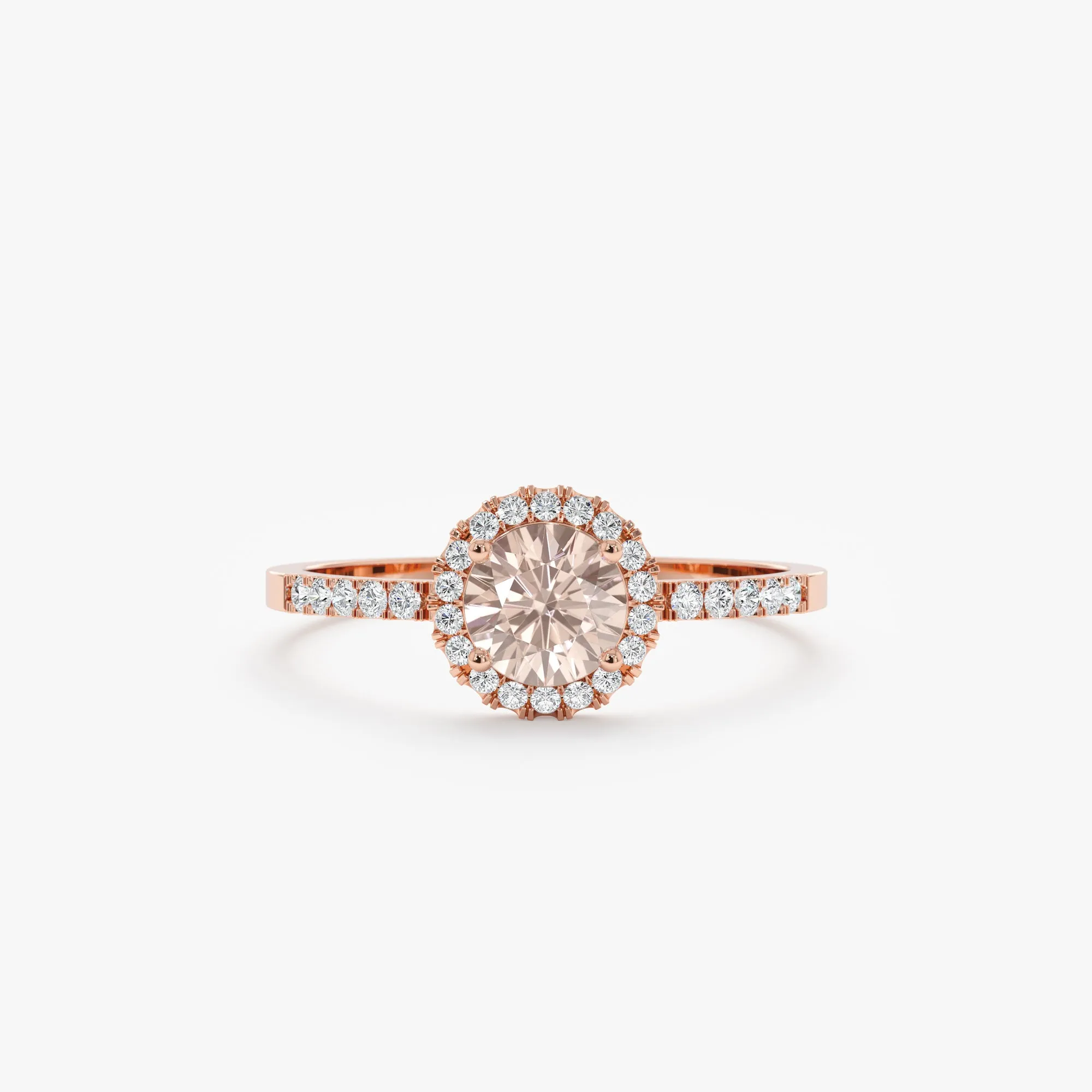 Diamond & Morganite Engagement Ring, Audrey SARAHELISE