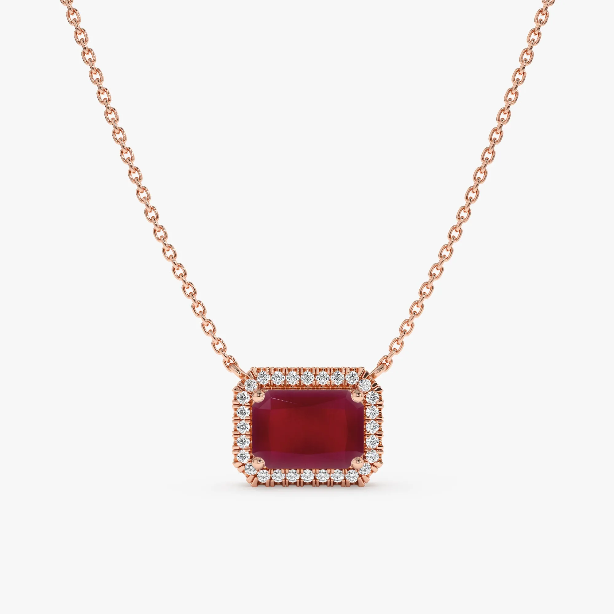 Diamond & Ruby Gold Necklace, Juliet SARAHELISE