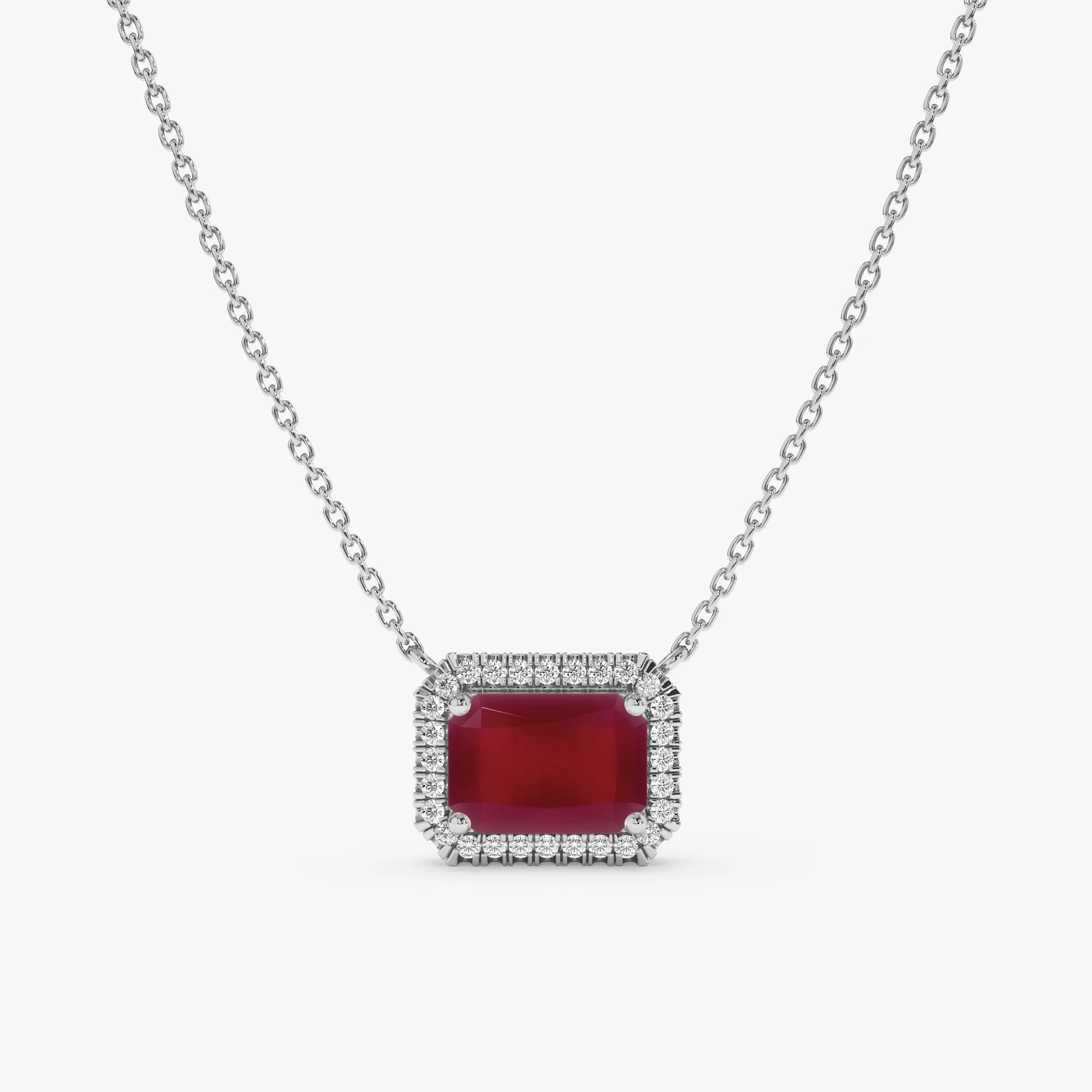 Diamond & Ruby Gold Necklace, Juliet SARAHELISE