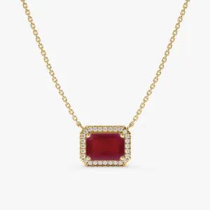Diamond & Ruby Gold Necklace, Juliet SARAHELISE