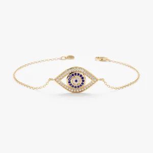 Diamond & Sapphire Lucky Eye Bracelet, Lauren SARAHELISE