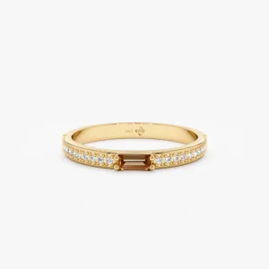 Diamond and Baguette Citrine Ring, Madilyn SARAHELISE