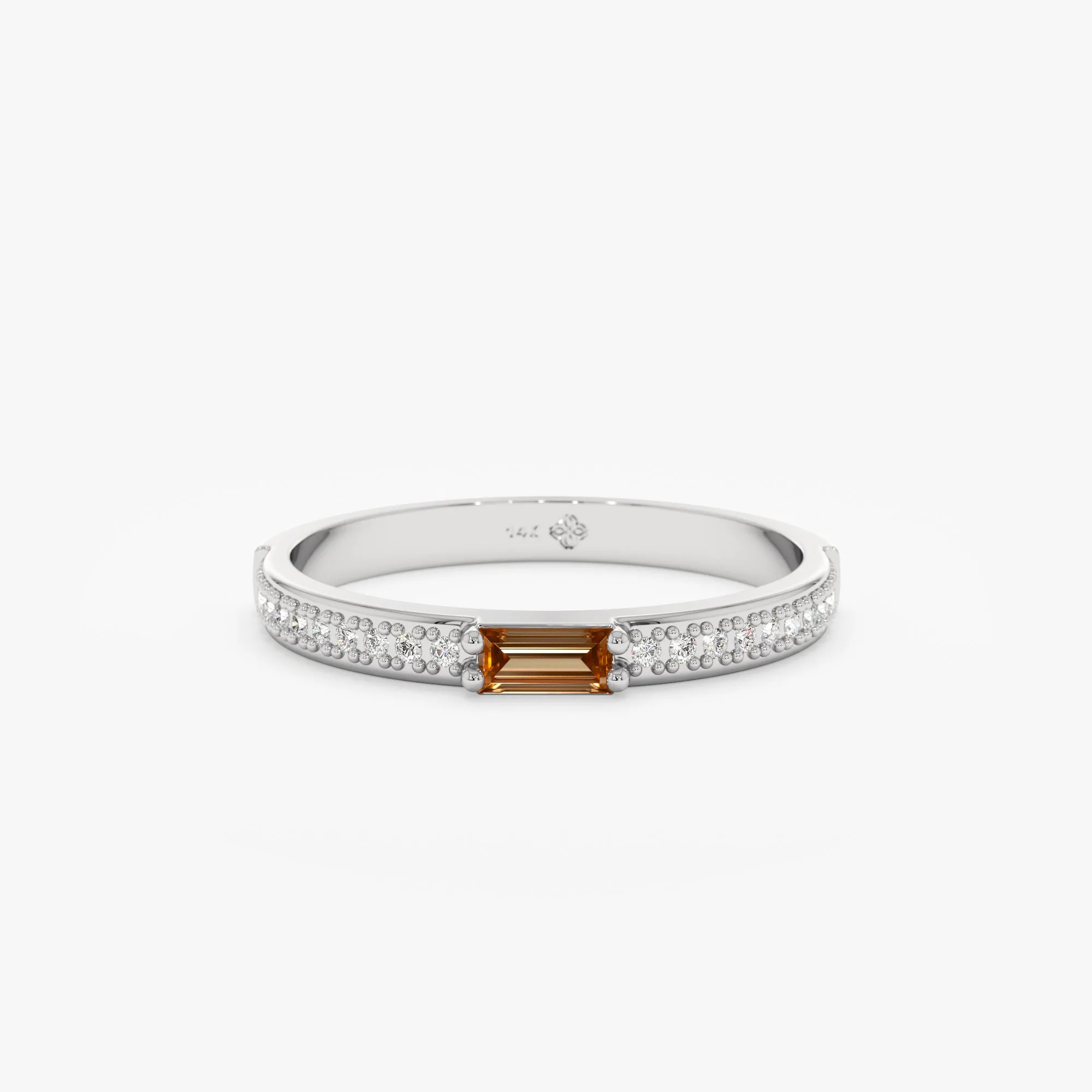 Diamond and Baguette Citrine Ring, Madilyn SARAHELISE