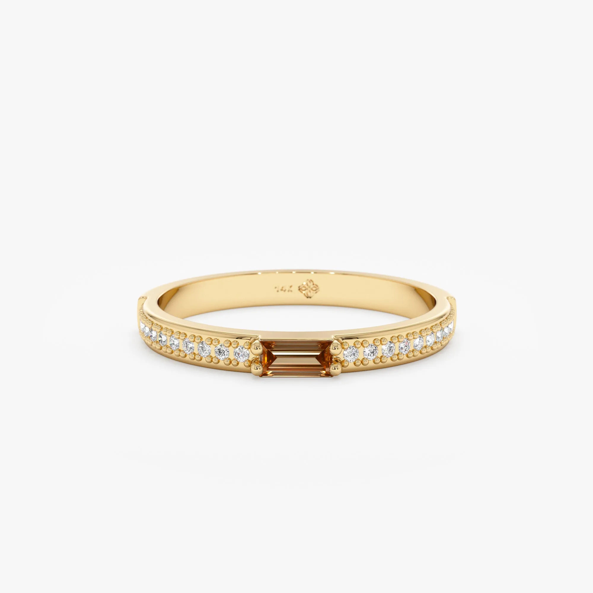 Diamond and Baguette Citrine Ring, Madilyn SARAHELISE